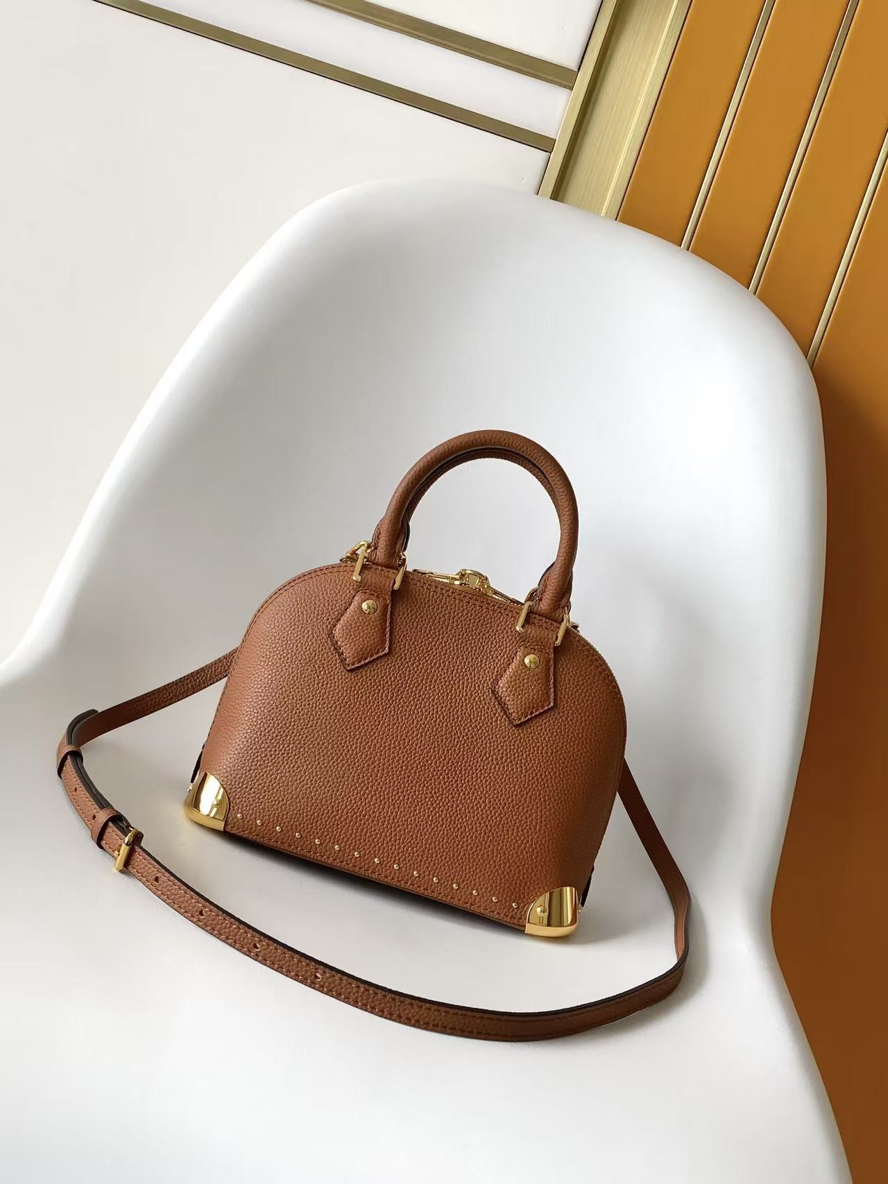 LOUIS VUITTON Tan Alma Trunk BB
