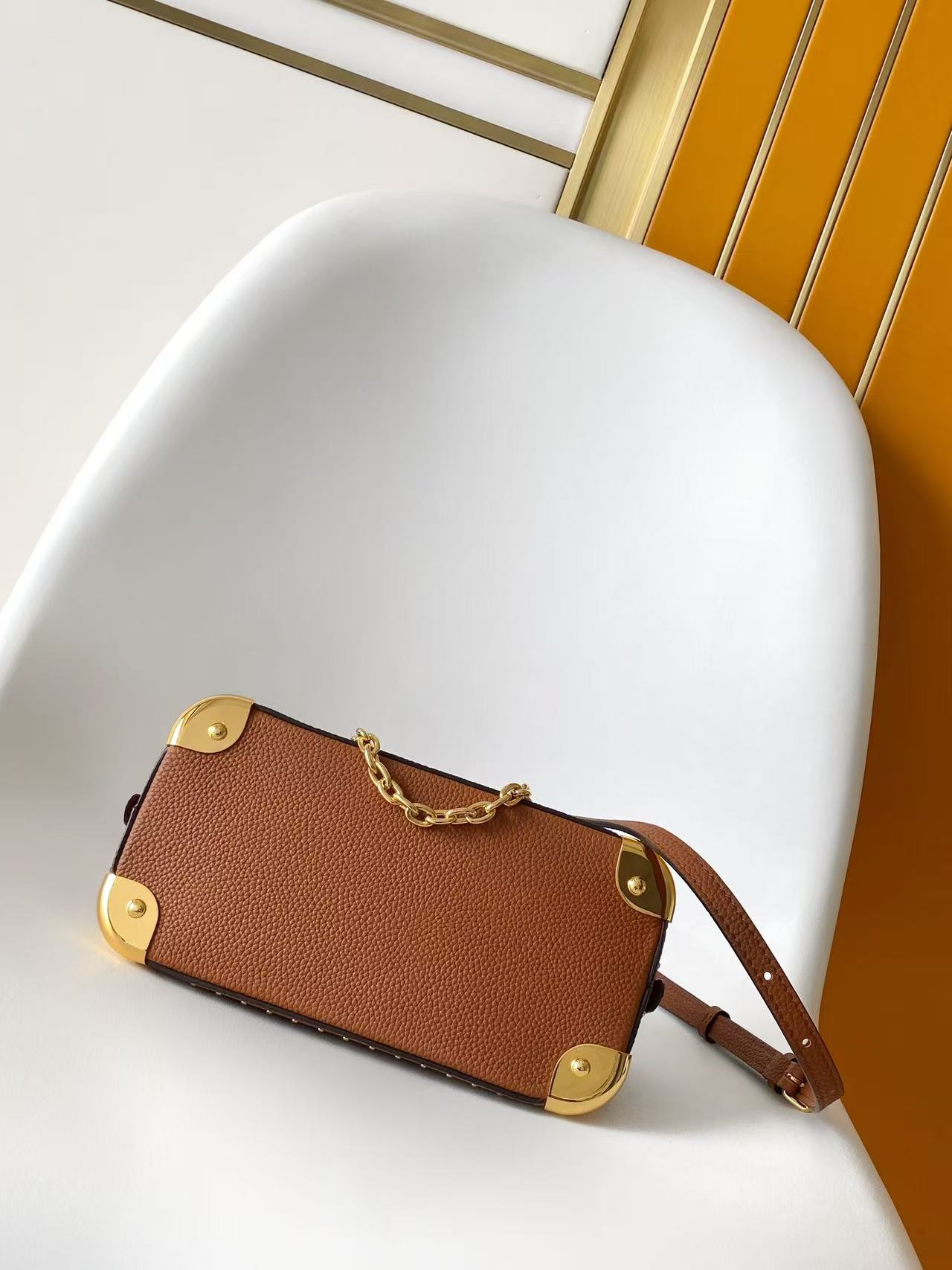 LOUIS VUITTON Tan Alma Trunk BB