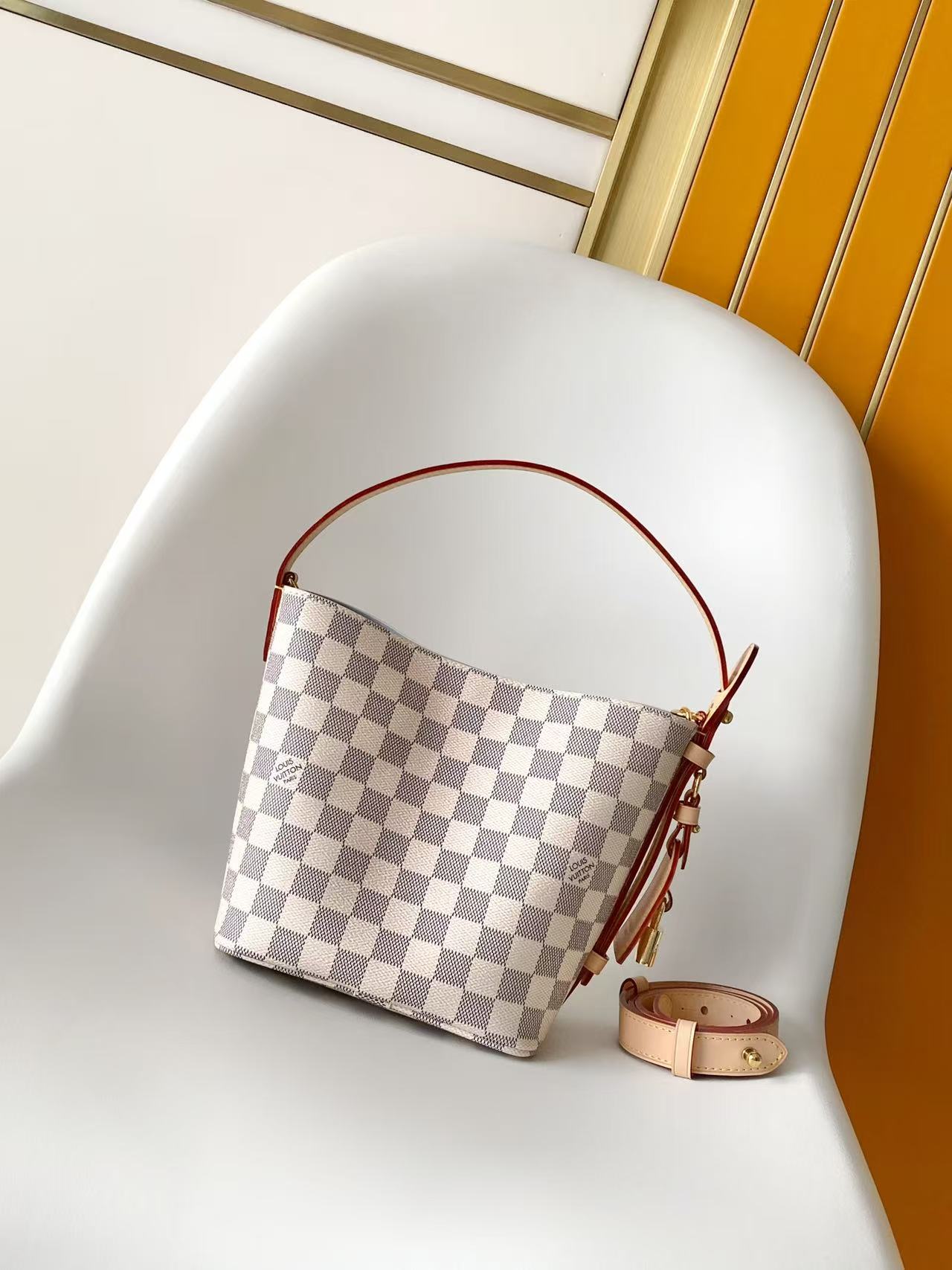 Louis Vuitton 款号：N40855白格 带163芯片