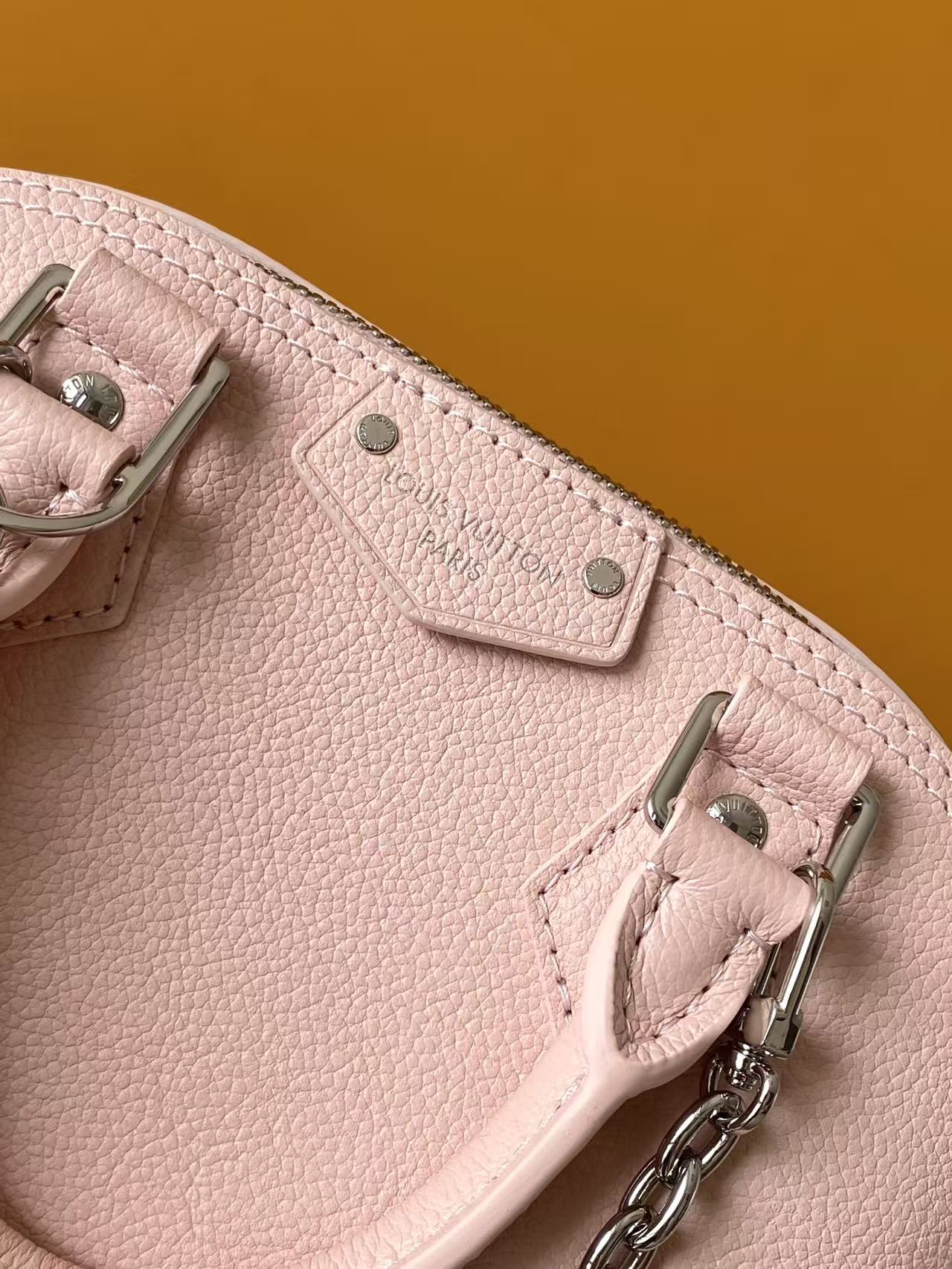 Pink Studded Chain Top-Handle Bag