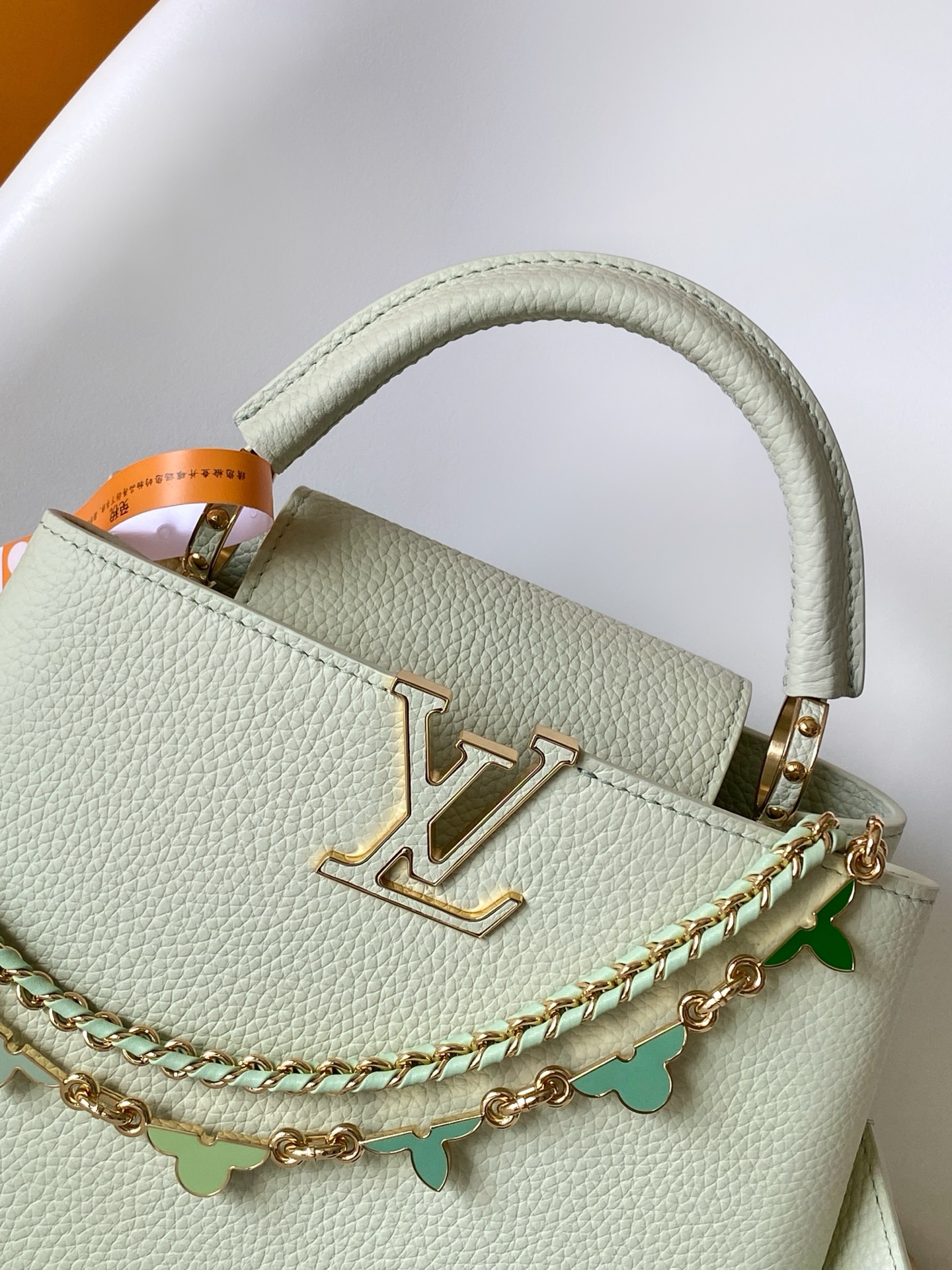 LOUIS VUITTON Minty Capucines Mini Flowergram