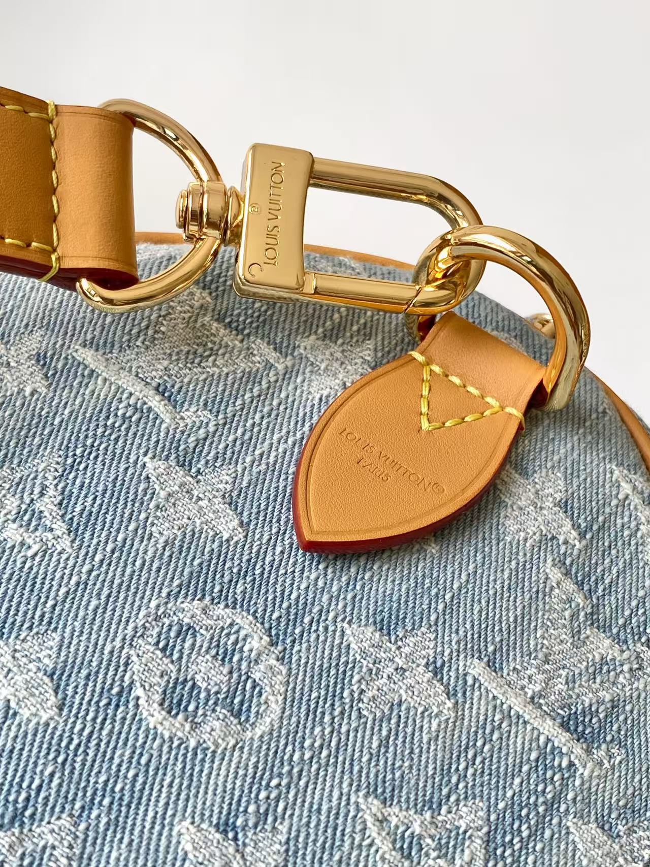 LOUIS VUITTON Blue Speedy Bandouliere Thirty