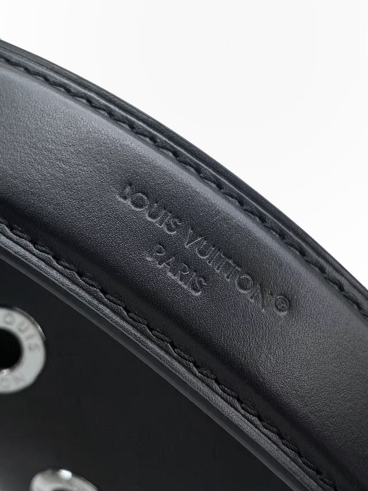 louis vuitton black eyelet side trunk pm