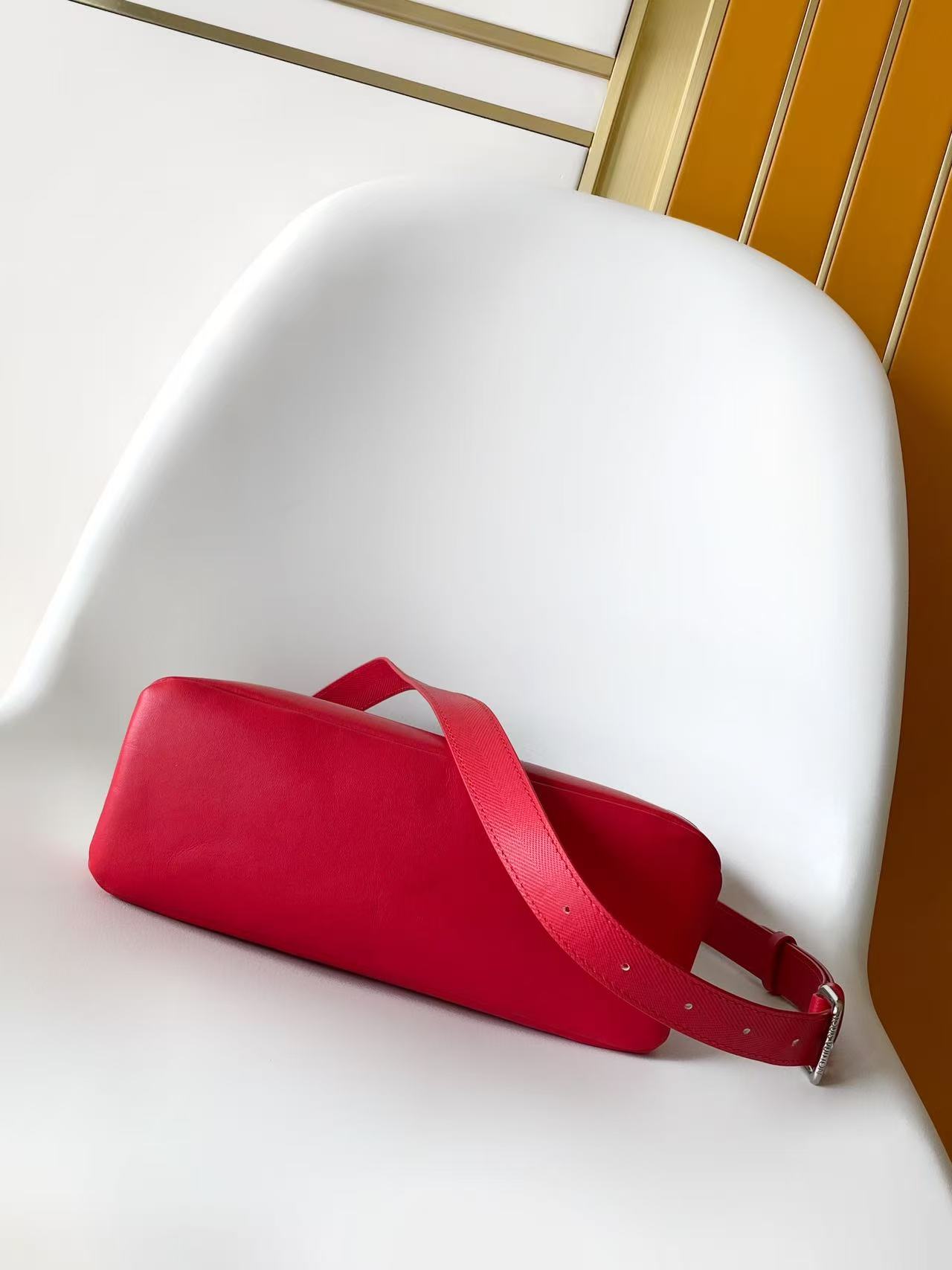 louis vuitton red mini shopper tote bag