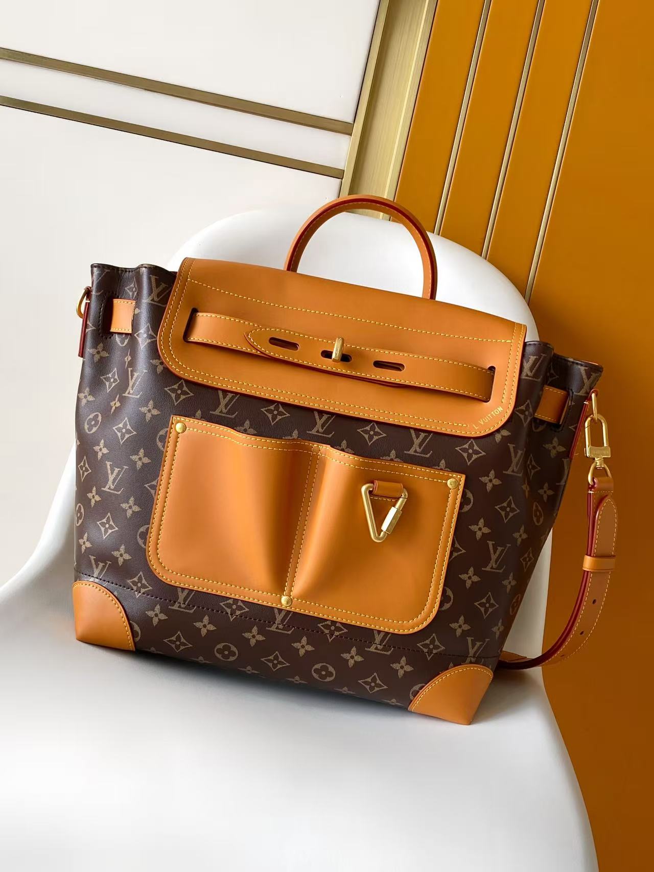Louis Vuitton Brown Monogram Pocket Handbag