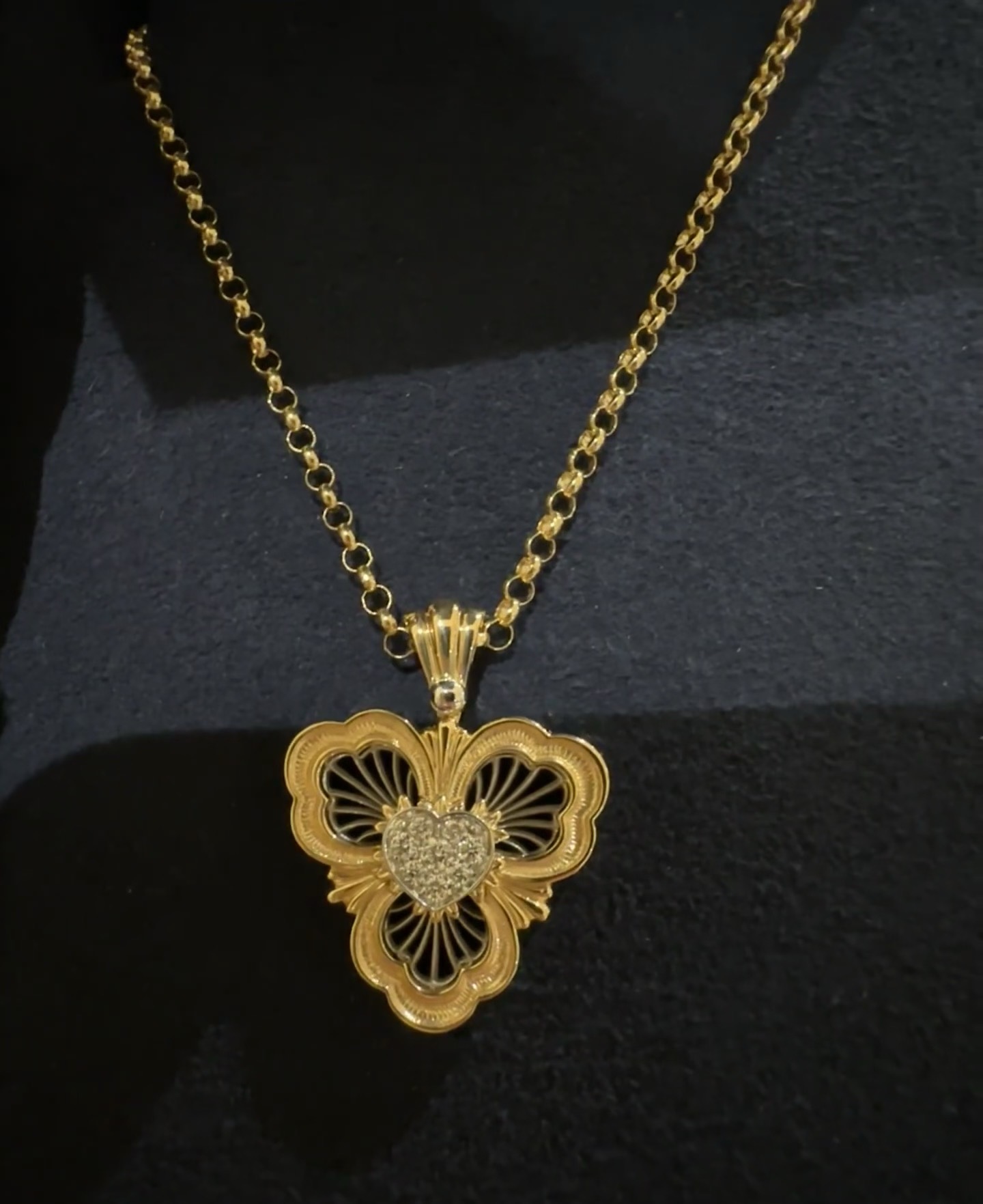 Buccellati V金材质对版精工布契拉提心心相印项链