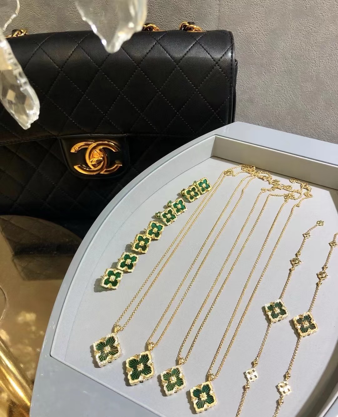 Buccellati V金材质 精工布契拉提蓝珐琅手链