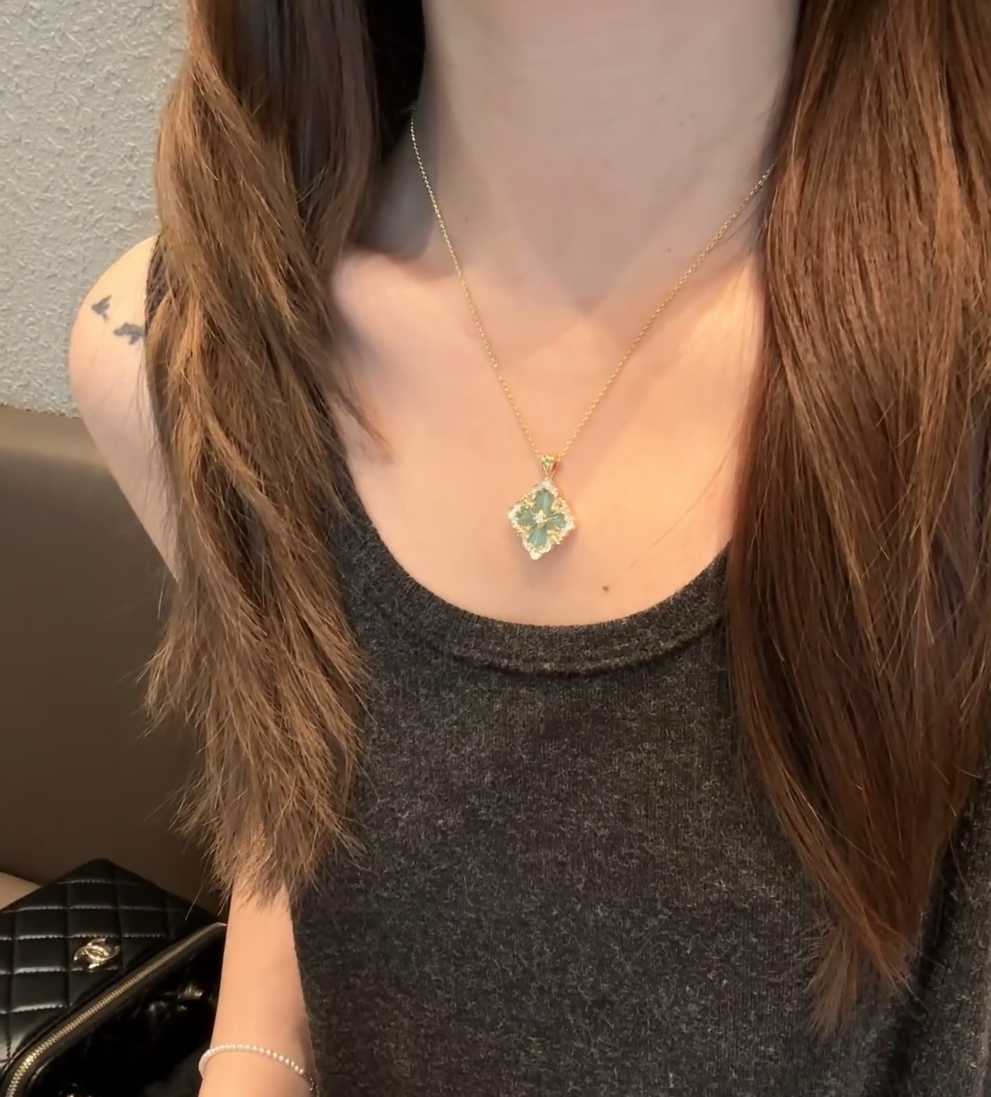 Buccellati V金材质 精工布契拉提天河石大号项链