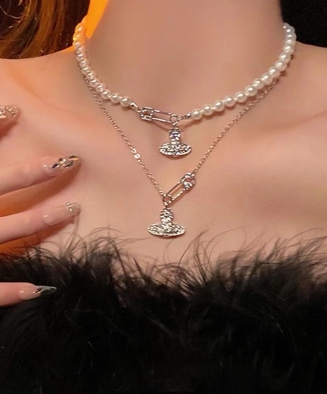 Vivienne Westwood 西太后别针满钻项链