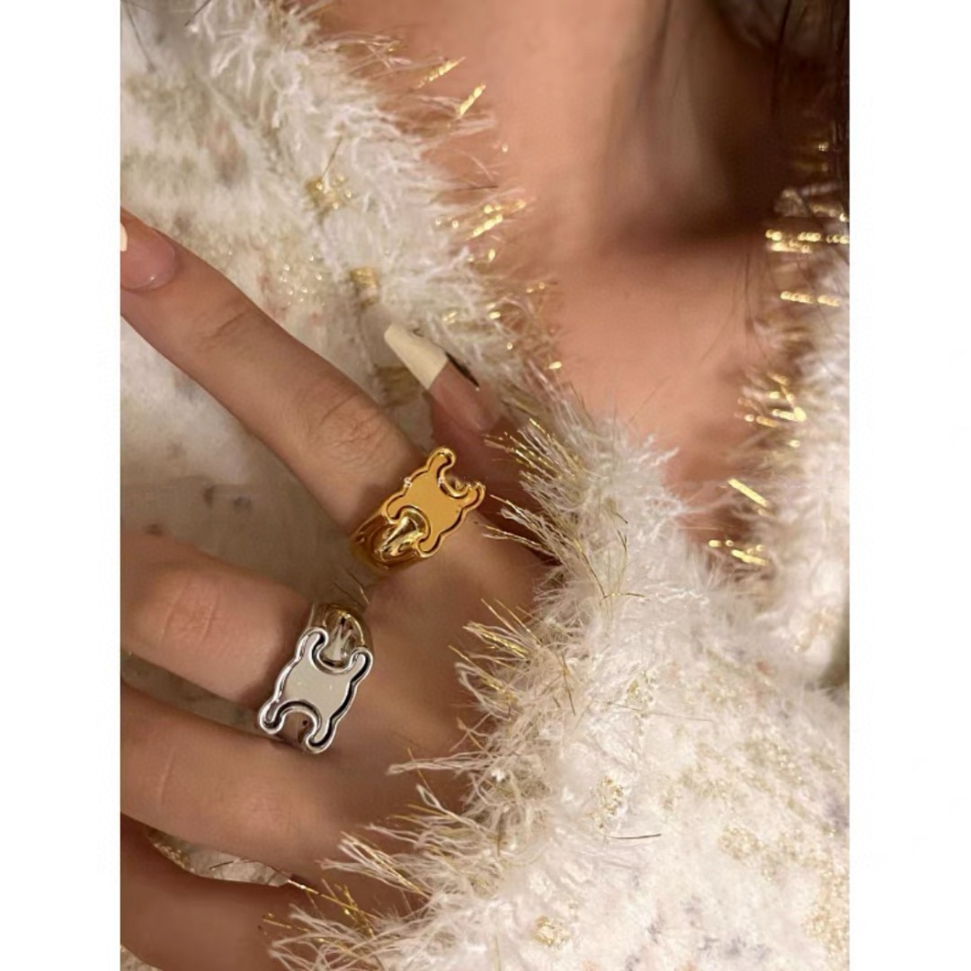 New Celine Initial ‘C’ Ring: Oversized Sculptural Letter in Polished Metal 15 a1705655504708 3321