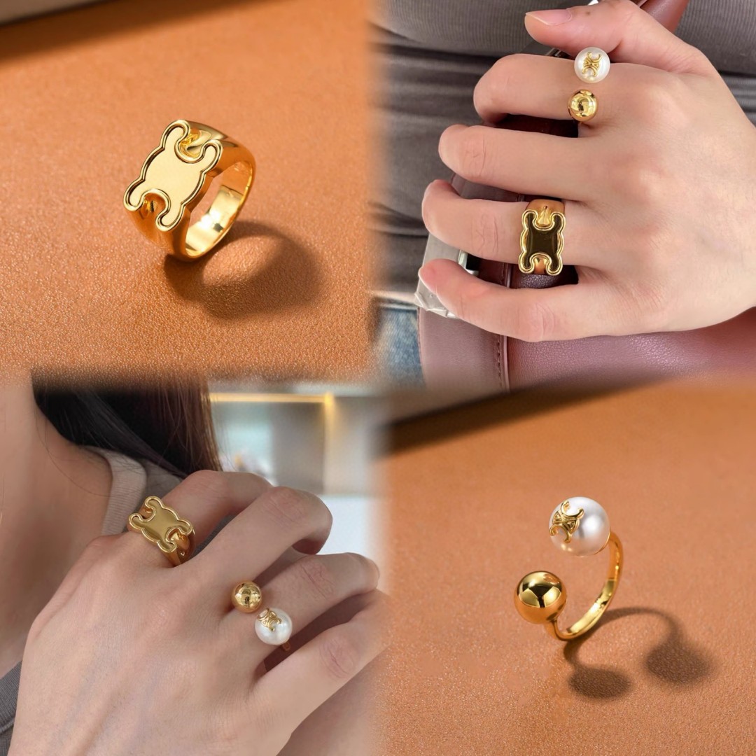 New Celine Initial ‘C’ Ring: Oversized Sculptural Letter in Polished Metal 17 a1705655505522 7003