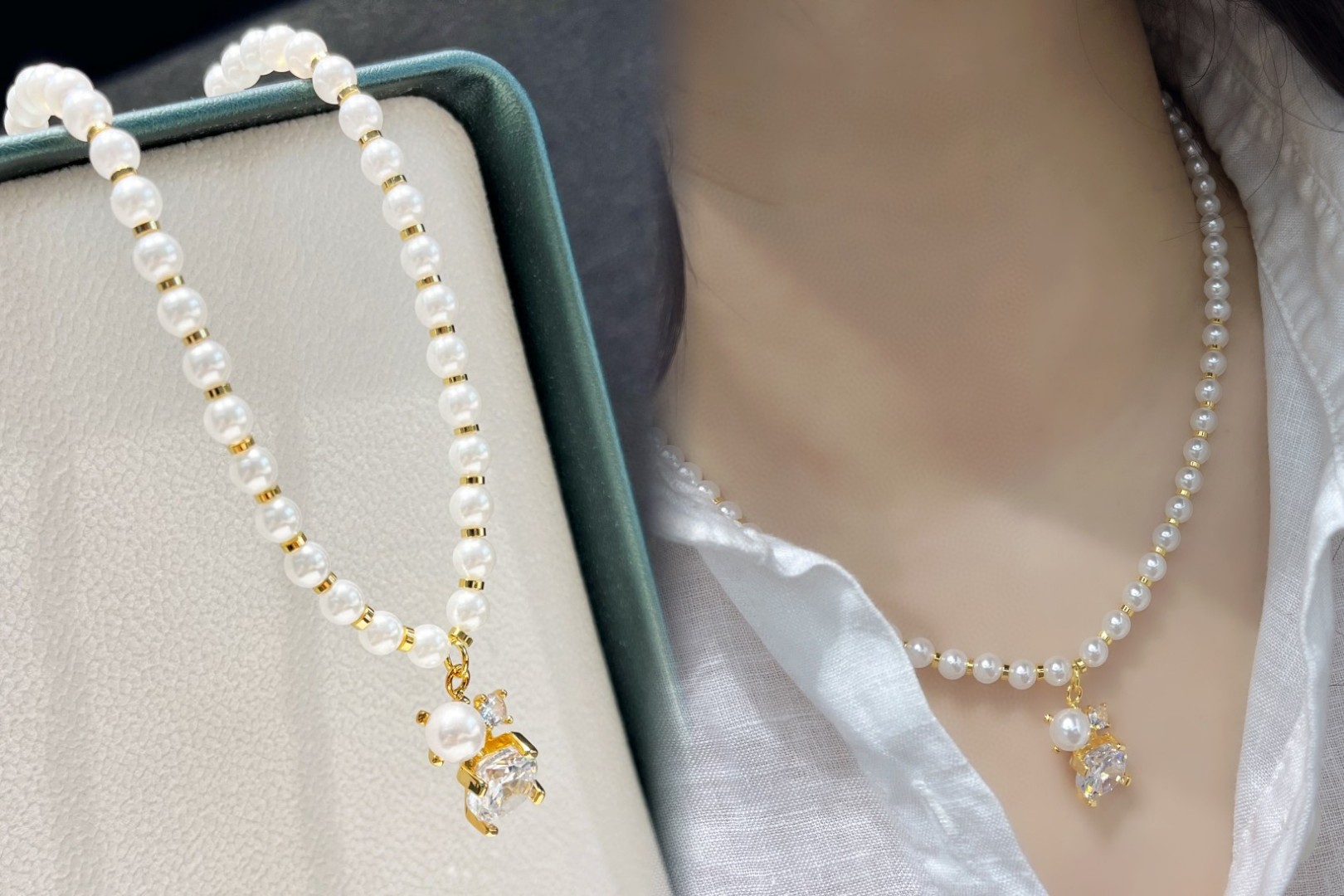 Celine Moon Phase Necklace: Celestial Motif with Crystal Accents 14 a1713082062692 5143