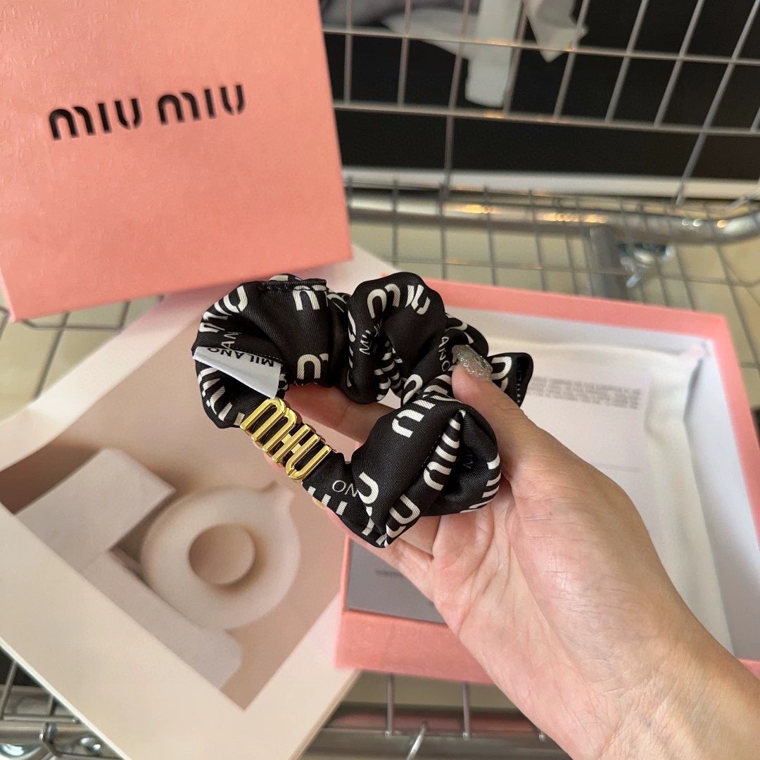 Miu Miu Ribbon-Knot Hair Tie: Double-Sided Satin with Hidden Elastic Core 10 a1715491415112 1764