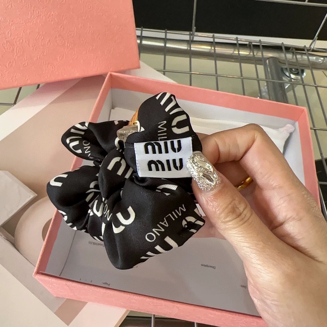 Miu Miu Ribbon-Knot Hair Tie: Double-Sided Satin with Hidden Elastic Core 11 a1715491415125 7817