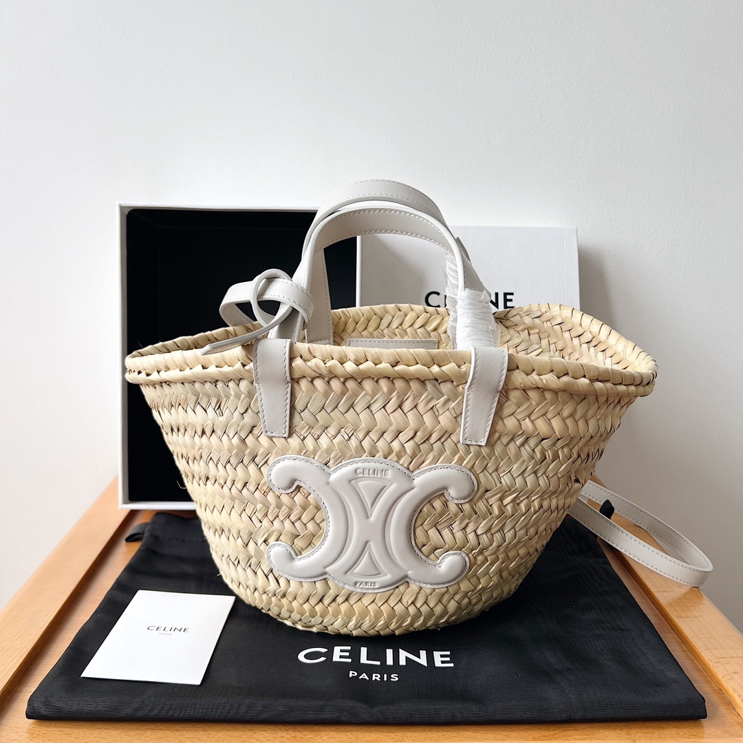 Celine Bags Handbags Hot Sale
 Weave Cowhide Raffia Triomphe
