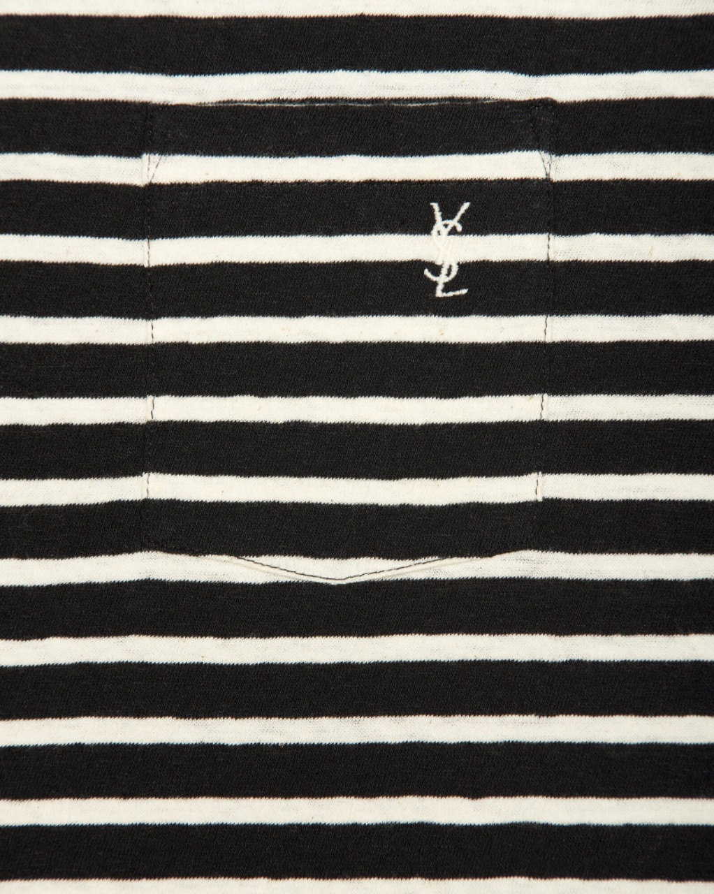 Yves Saint Laurent Women's Black and White Striped Monogram T-Shirt 4 i1746167535456 4652 0 2