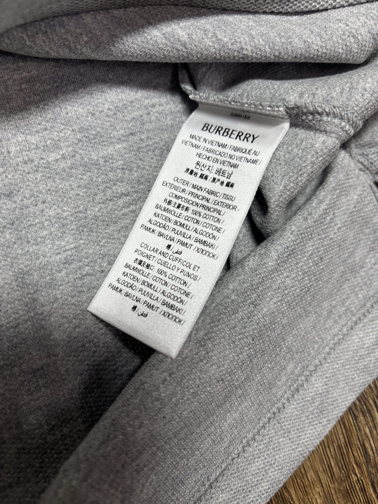 Burberry Men's Gray Polo Shirt with Embroidered Logo, Cotton Fabric 8 i1747125053555 6498 0 8