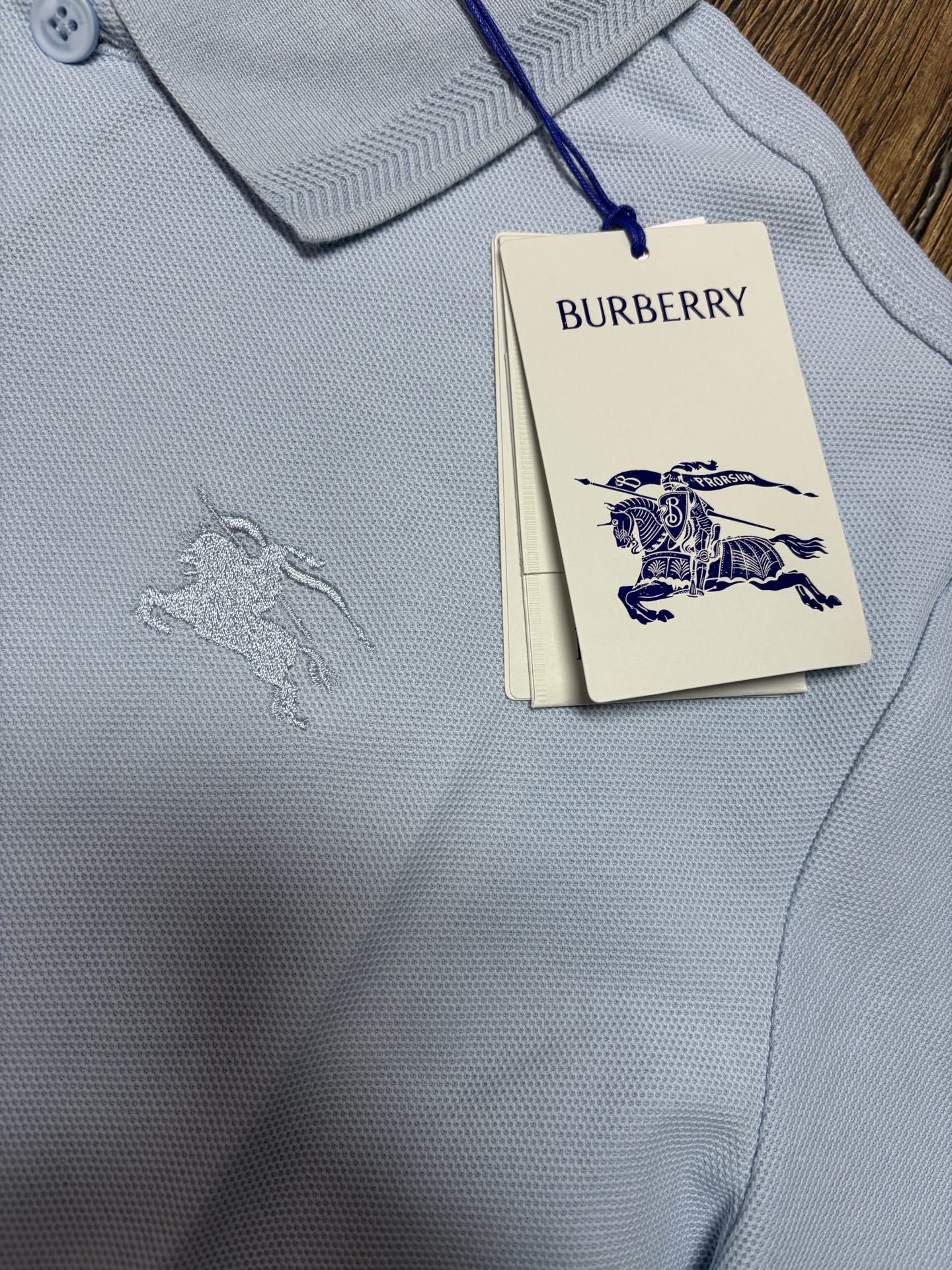 Burberry Men's Gray Polo Shirt with Embroidered Horse Logo, Short Sleeve 6 i1747125112042 5190 0 4
