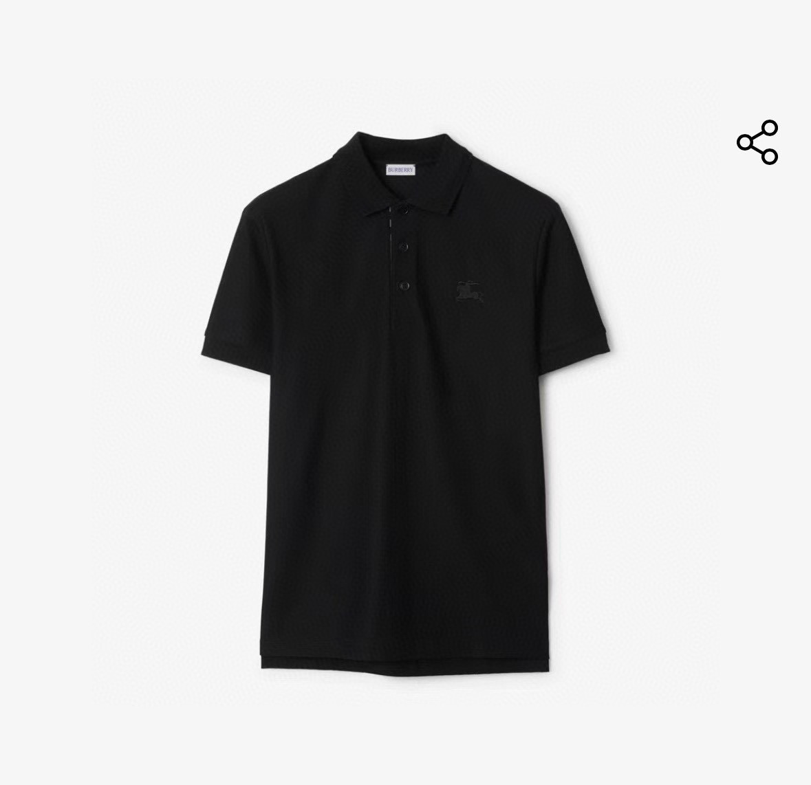 Burberry Men's Black Cotton Piqué Polo Shirt with Embroidered Horseferry Logo 2 i1747125203560 5515 0 1