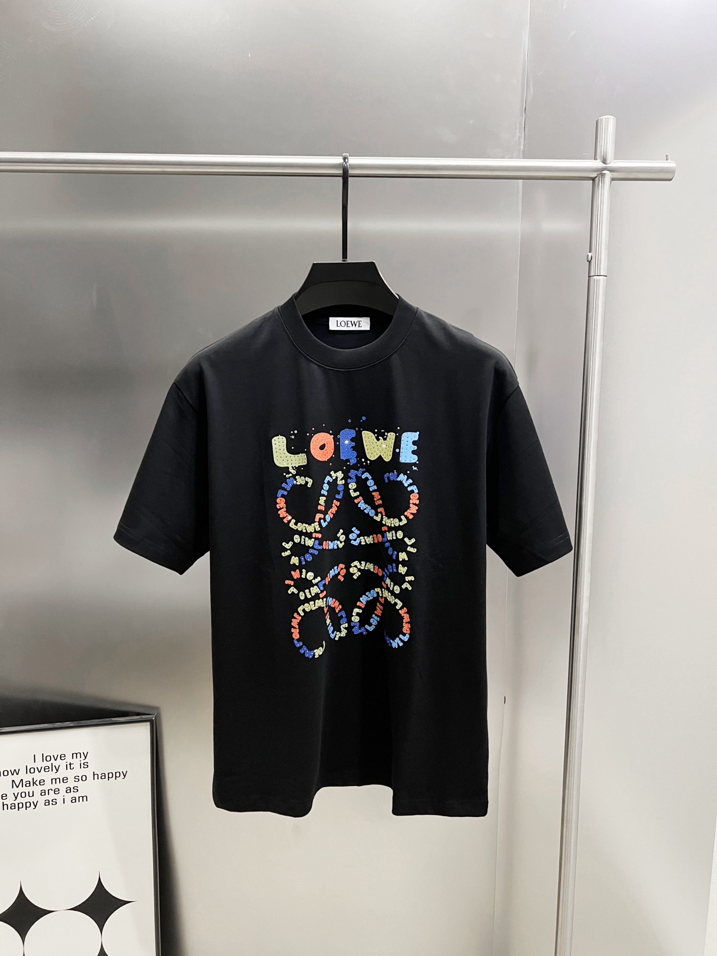 Loewe Printed Cotton T-Shirt - Short Sleeve, Round Neck, Unisex Design