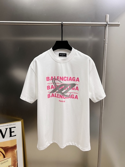 Balenciaga Pink Logo Cotton Jersey T-Shirt | Classic Round Neck Short Sleeve 1 Balenciaga Pink Logo Cotton Jersey T-Shirt | Classic Round Neck Short Sleeve