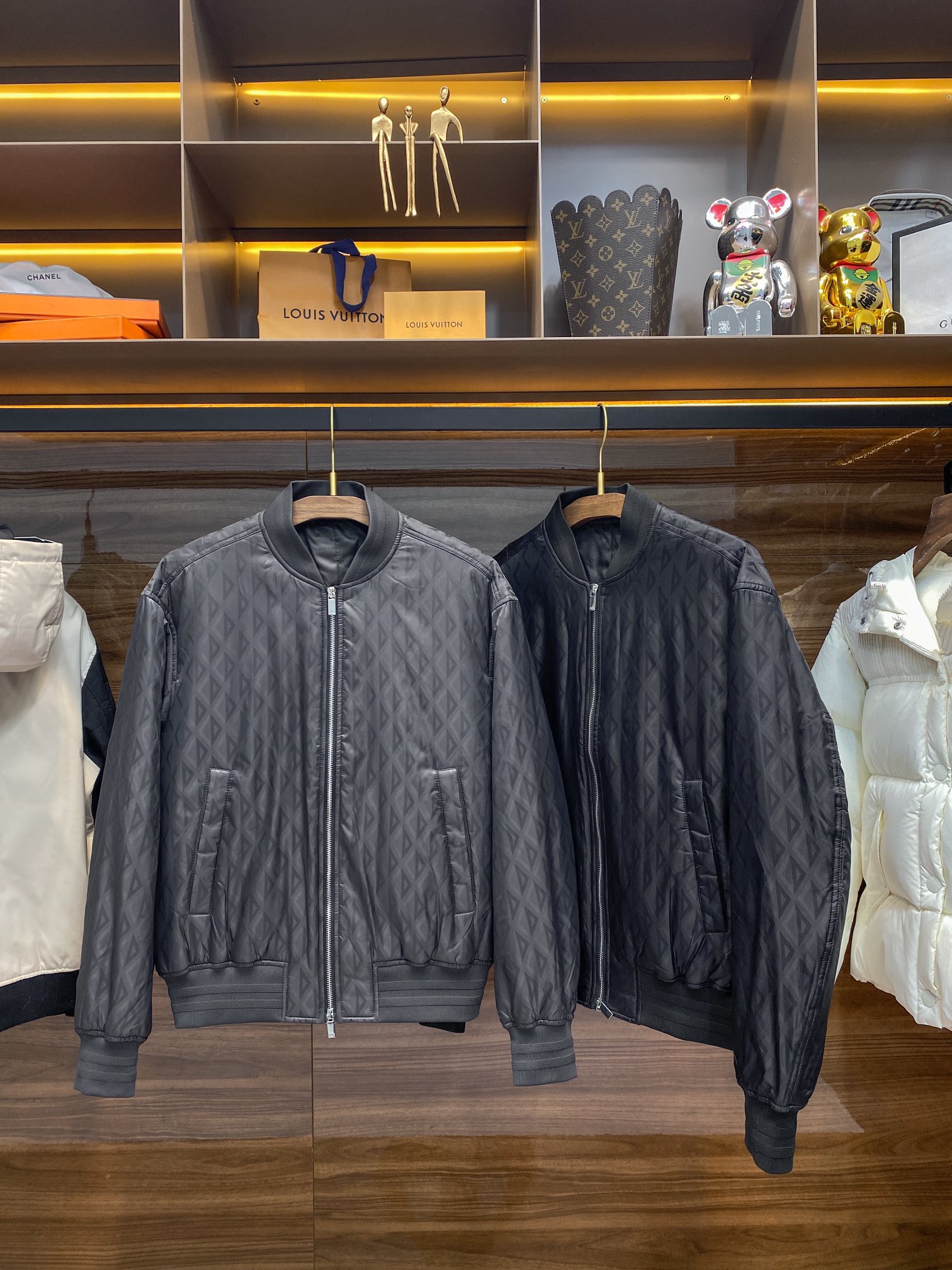 Dior Clothing Coats & Jackets Black Grey Men Cotton Knitting Silk Fall/Winter Collection Fashion