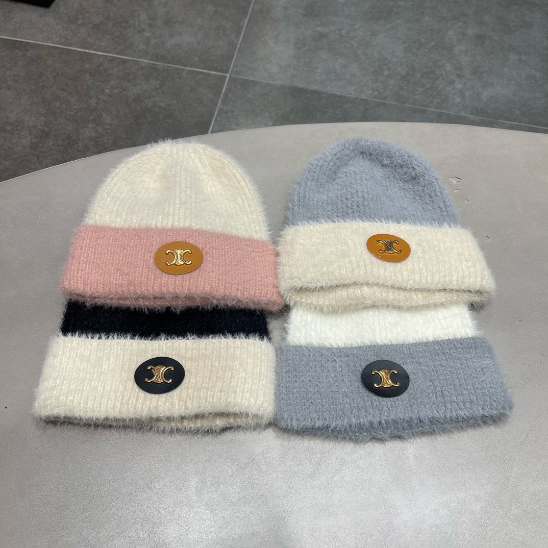 NO:190891,【CELINE】 Autumn and winter wool hat Korean style design ~ essential for dressing, hat, celine, celine, hats19860909【CELINE赛琳】秋冬款毛线帽韩版设计～穿搭必备,帽子,celine,celine,hats,hat