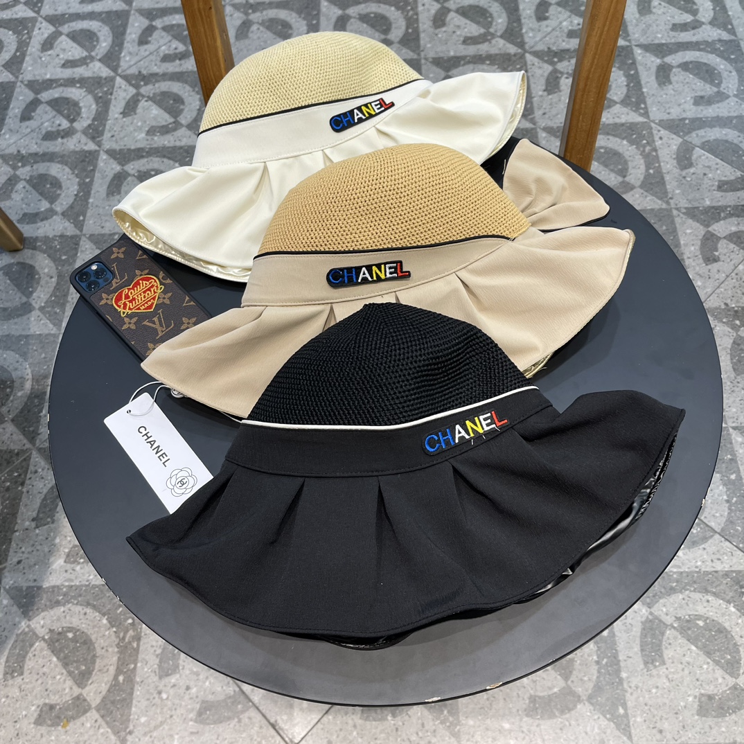 NO:191537,Chanel Chanel hat women's summer sun hat UV fisherman hat spring face covering folded large hat brim sun protection large ridge sun hat hat fisherman hat baseball hat knit hat, hat, chanel, chanel, espadrilles, hats19860909Chanel香奈儿帽子女夏天遮阳帽紫外线渔夫帽春季遮脸折叠大帽檐防晒大沿太阳帽 帽子渔夫帽棒球帽针织帽,帽子,chanel,chanel,espadrilles,hats,hat