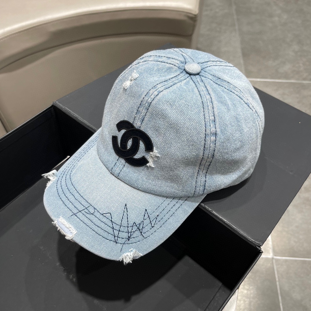 【Chanel】Gorra de béisbol de algodón con agujeros nueva 2024, nuevo modelo, estilo de marca, muy fácil de combinar, somb…