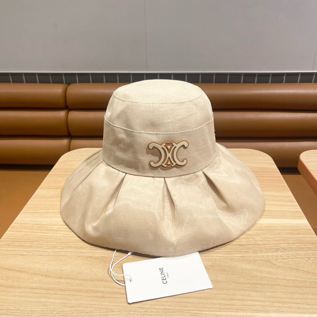 【CHANEL Chanel】2024 nuevo sombrero de pescador de estilo vacacional con lazo grande y ala ancha de color, estilo de mar…