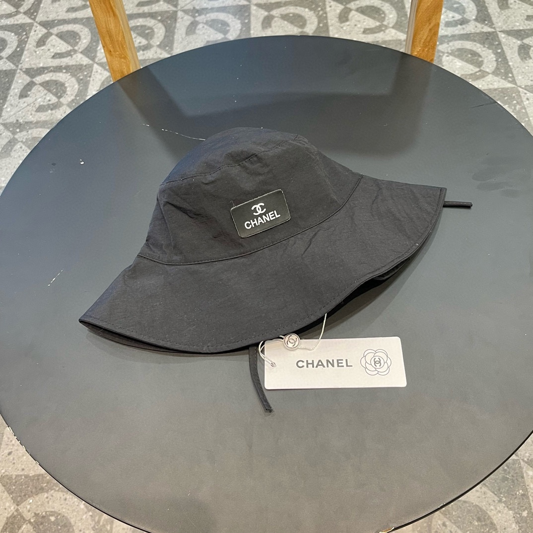 Chanel gorra de pescador para mujer, versátil en verano, para sombra, estilo único, cubre la cara, elegante, con protec…