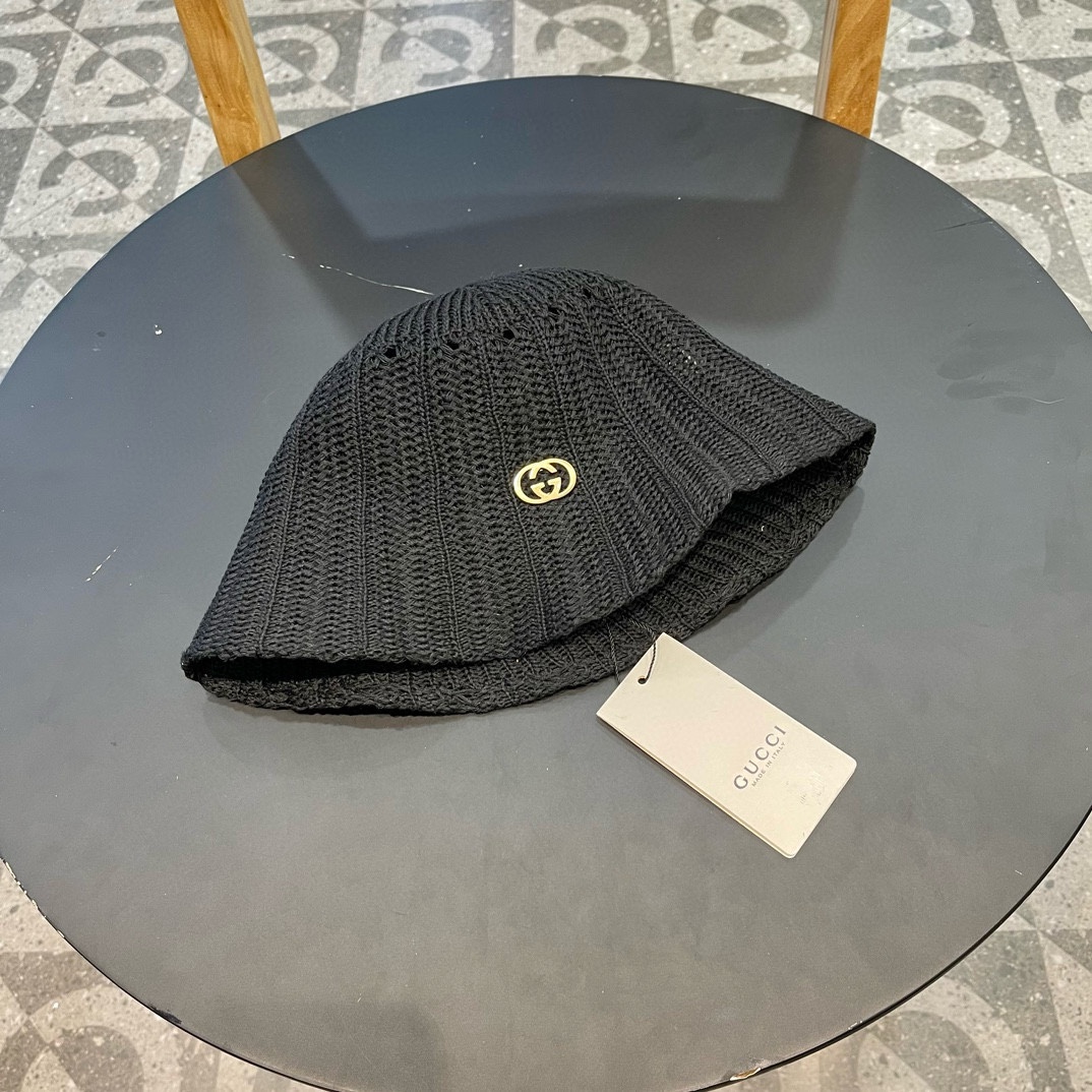 NO:195289,Guchi gicci fisherman hat women's Japanese thin hollow breathable knitted bucket hat summer versatile face small foldable basin hat Hat fisherman hat baseball hat knitted hat, hat, espadrilles,hats19860909古奇gicci渔夫帽子女日系薄款镂空透气针织水桶帽夏季百搭显脸小可折叠盆帽 帽子渔夫帽棒球帽针织帽,帽子,espadrilles,hats,hat