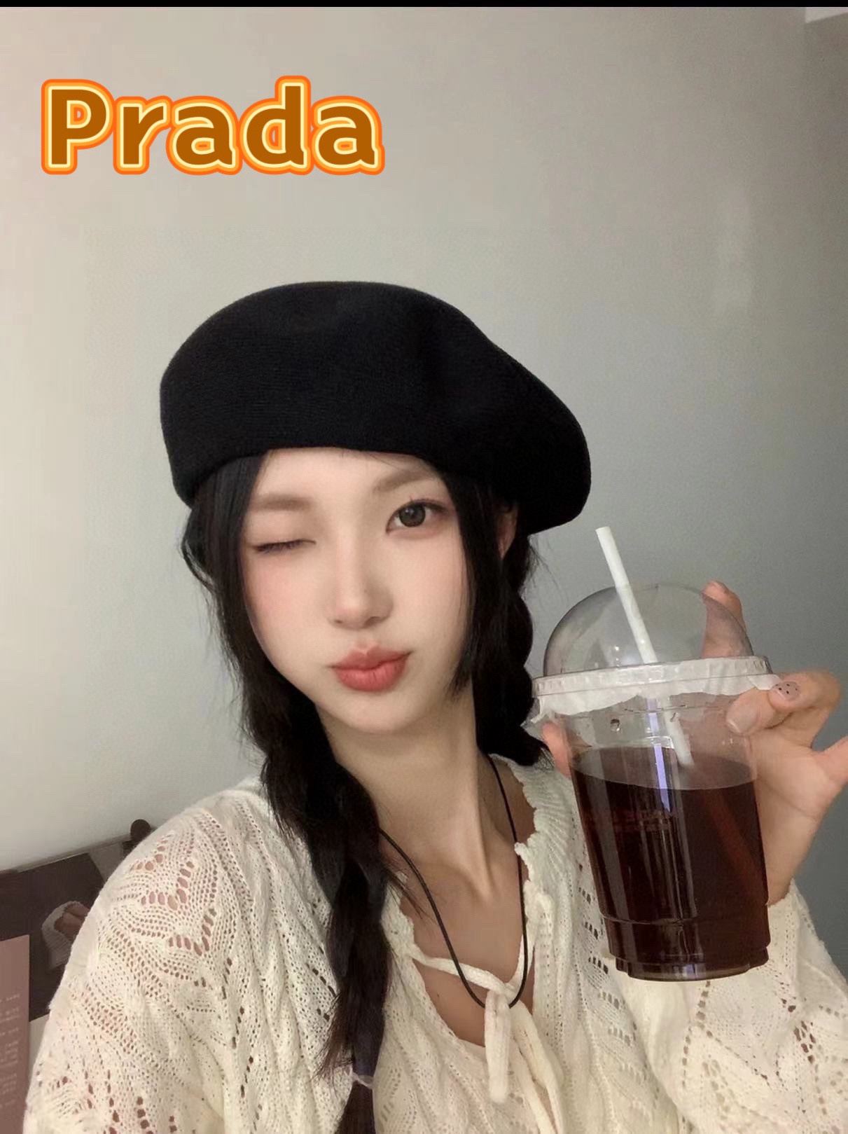 NO:195543,Prada Prada Korean internet celebrity sweet cool pink beret women summer thin breathable big head circumference little painter hat fisherman hat baseball hat knit hat, hat, prada, prada, espadrilles, hats19860909普拉达Prada韩国网红甜酷风粉色贝雷帽女夏季薄款透气大头围显脸小画家帽帽子渔夫帽棒球帽针织帽,帽子,prada,prada,espadrilles,hats,hat