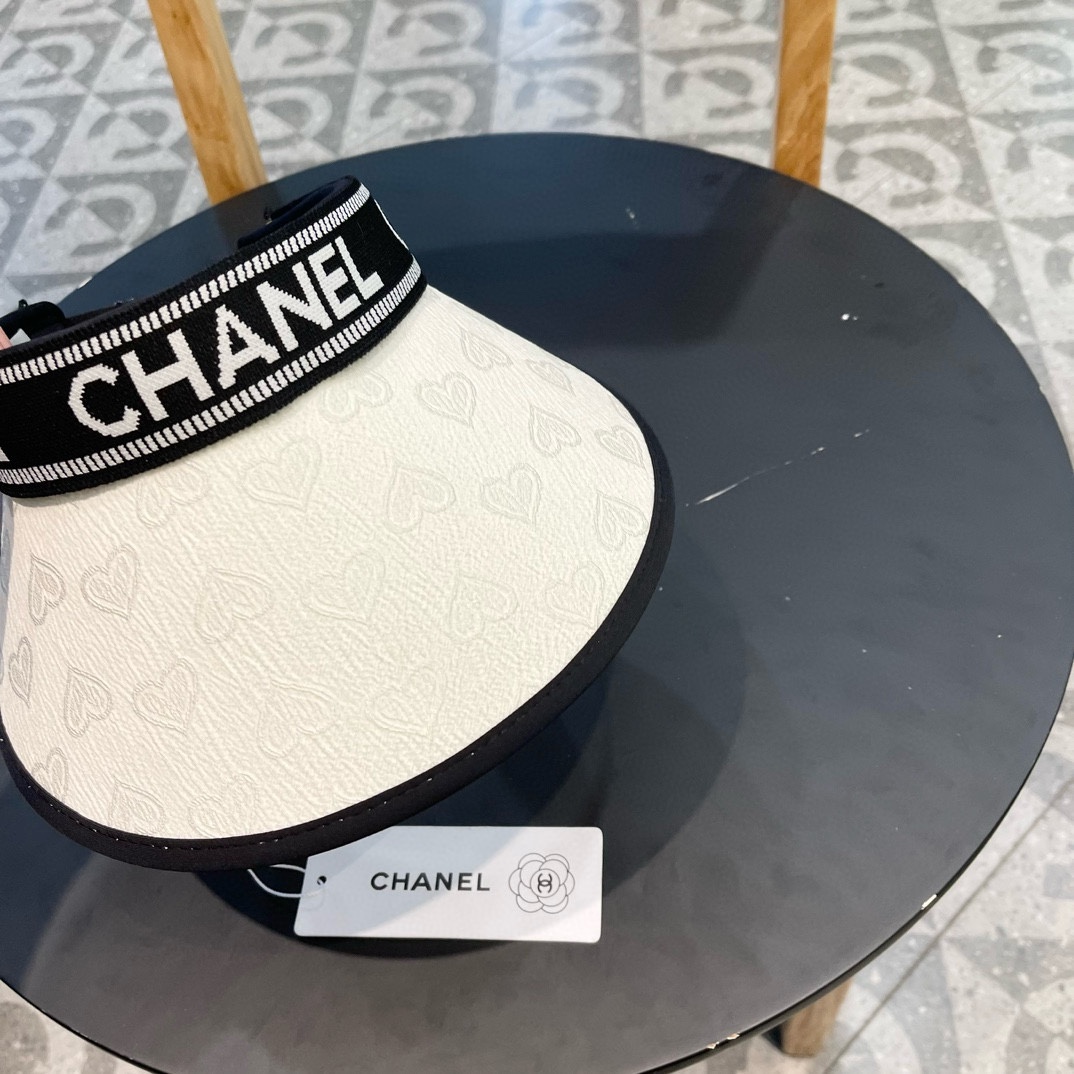 Chanel香奈儿2024夏季新款小香风亮片遮阳帽空顶帽大牌出货超方便！好搭！出街必备