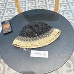 Chanel Sombreros Sombrero de paja Tejido Mujeres Colección de verano