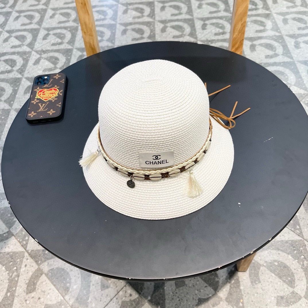 Chanel Venta
 Sombreros Sombrero de paja Universal para hombres y mujeres Mujeres Playa
