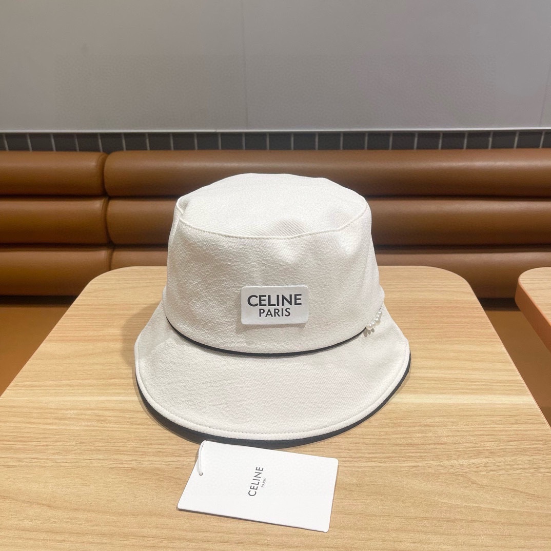 Sombrero de pescador CELINE para mujer, primavera/verano, estilo coreano, versátil, hace la cara pequeña, sombrero de a…