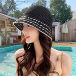 Celine Sombreros Sombrero de cubo Sombrero de paja Tejido Colección de verano