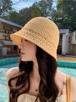 En línea desde China
 Celine Sombreros Sombrero de cubo Sombrero de paja Tejido Colección de verano