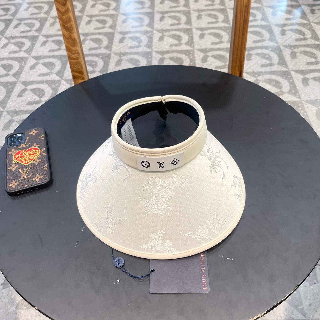 【LV Louis Vuitton】 Sombrero de ala ancha sin copa para hombre y mujer, nuevo modelo de verano 2024, de alta calidad, ¡m…