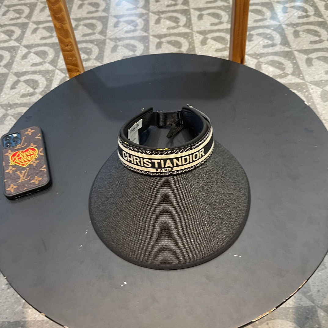 Dior Dior sombrero sin copa con cinta de letras de alta densidad, cuanto más simple, más elegante, elegante y refinado,…