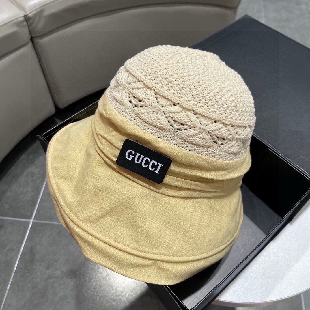 Gucci古奇草帽2024新款卷边礼帽可折叠头围57cm