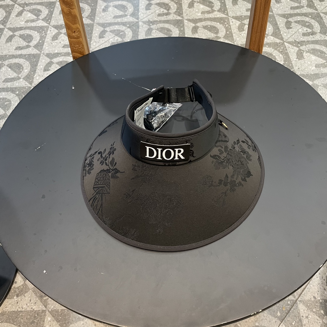 DIOR Dior sombrero de pescador de estilo chino nuevo, para mujer, primavera-verano, elegante, adelgazante, sin copa, co…