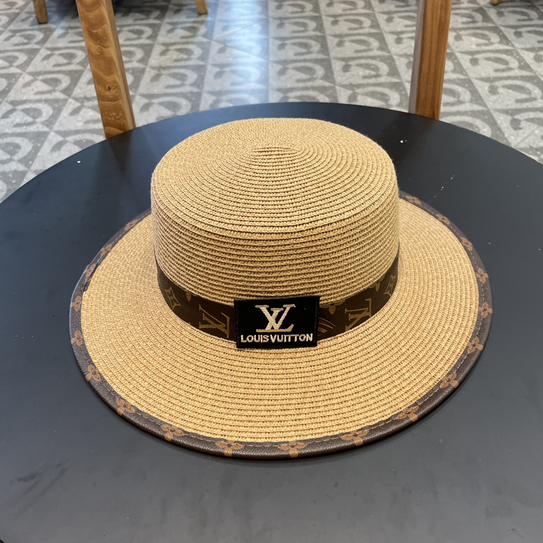 NO:196735,[LV Louis Vuitton] New leather-breasted flat-topped straw hat, a must-have match when going out, buy it now!  Hat fisherman hat baseball hat knit hat, hat, louis vuitton, louis vuitton, espadrilles,hats19860909【LV路易威登】新款皮边编织平顶草帽,出街必备超好搭配,赶紧入手！帽子渔夫帽棒球帽针织帽,帽子,louis vuitton,louis vuitton,espadrilles,hats,hat