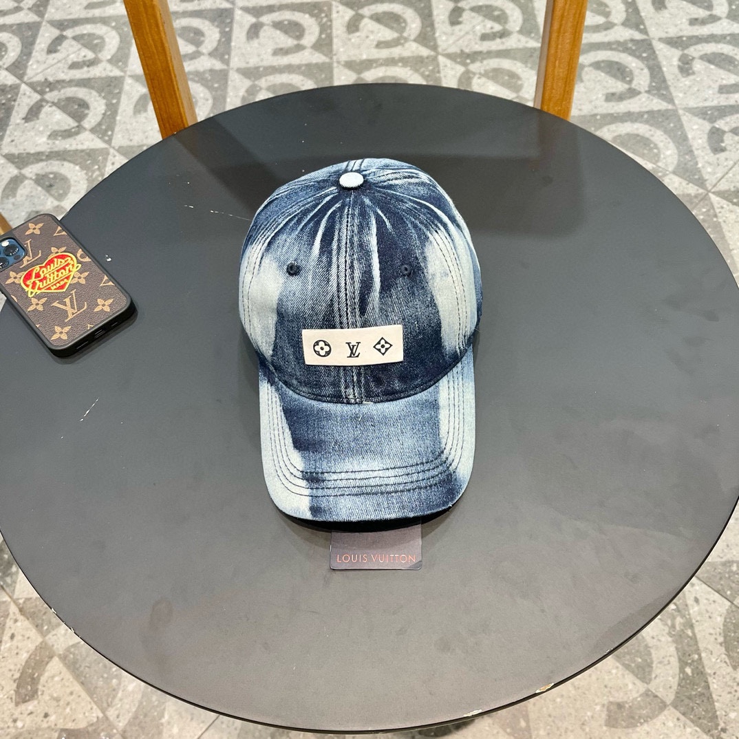 【LV】Nueva gorra de béisbol vaquera de la misma versión que la tienda, envío sincronizado con la tienda, estilo de marca…