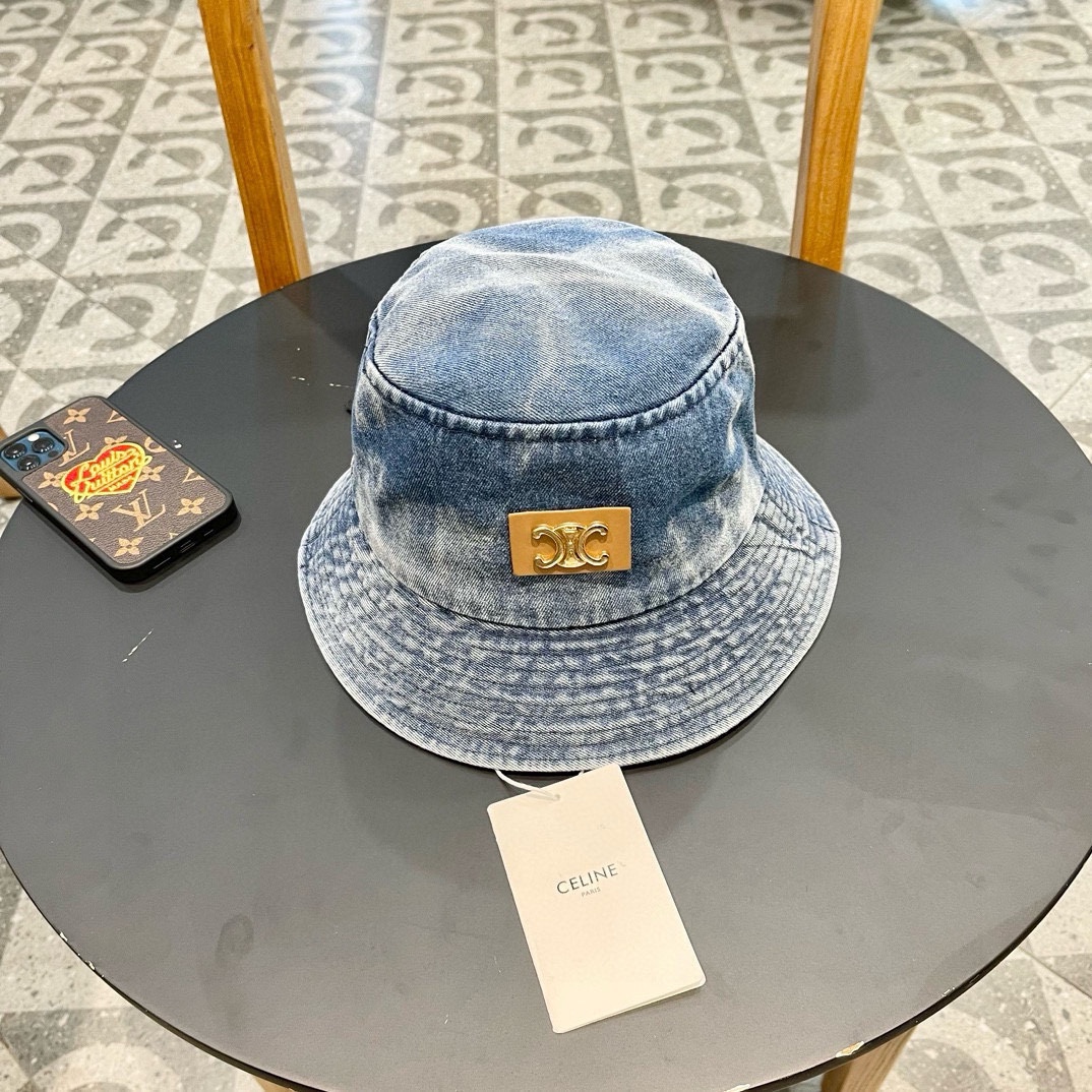 【CELINE】Sombrero de pescador de mezclilla nuevo de primavera/verano 🧢, imprescindible para salir, súper fácil de combi…