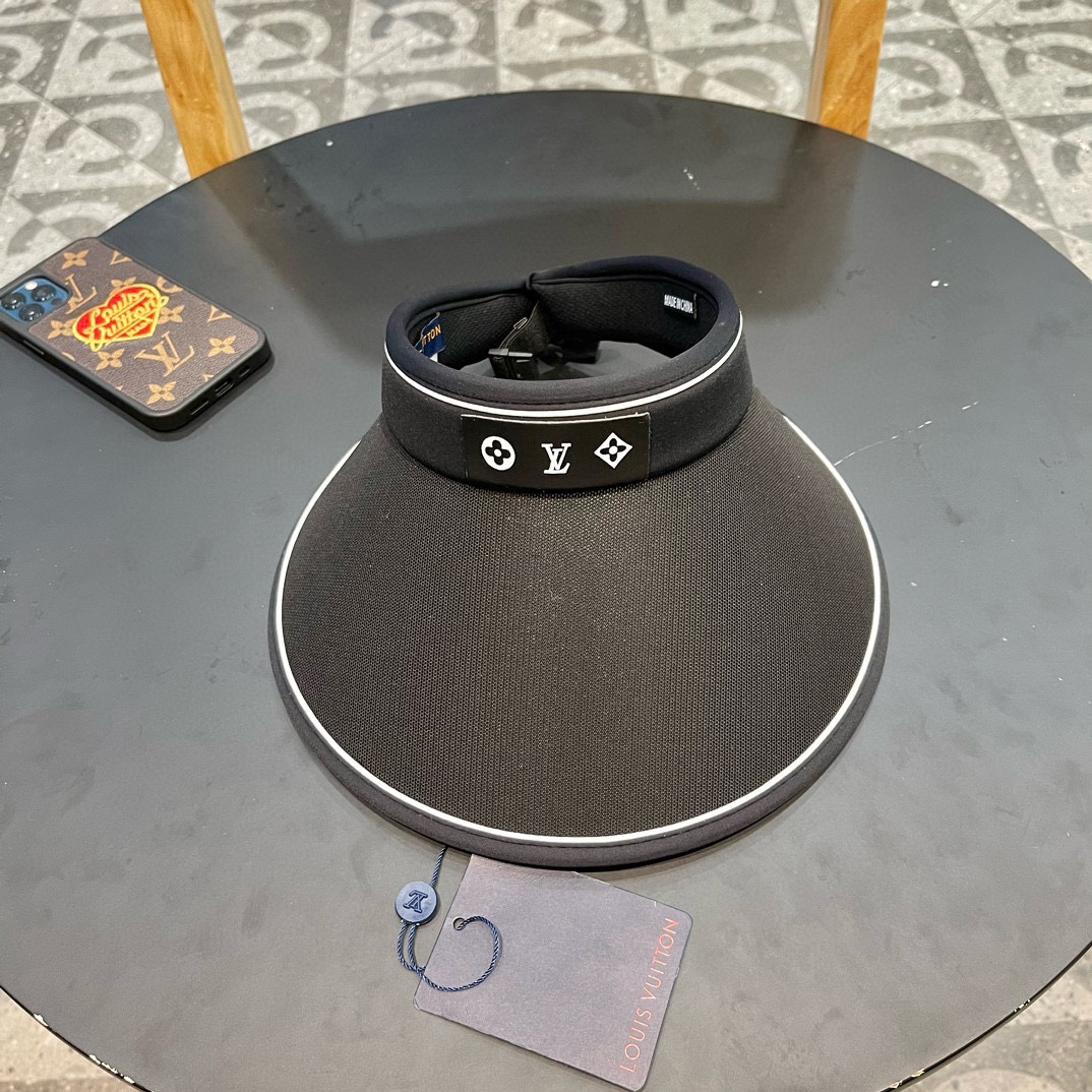 【LV Louis Vuitton】Nuevo sombrero de sol sin copa para hombre y mujer verano 2024, salida de marca grande, ¡muy convenie…