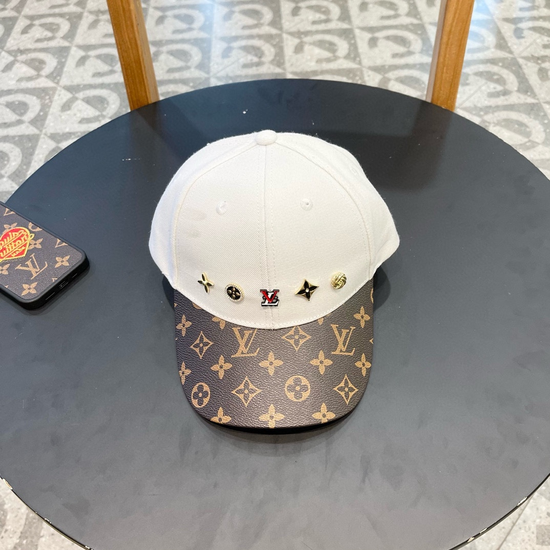 LV Louis Vuitton nueva gorra de béisbol original, clásico tablero de ajedrez, personalizado con molde 1:1, te…