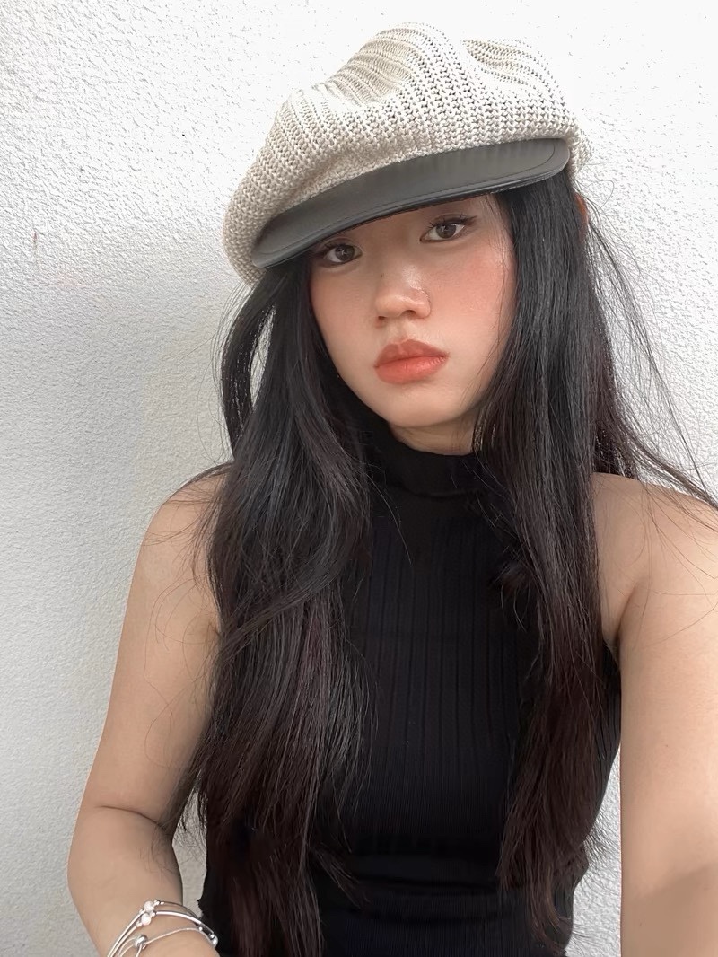 Chanel香奈儿 Gorro de pescador estilo retro japonés de punto de leche, para mujer, versátil, con calado, moderno, de ala c…