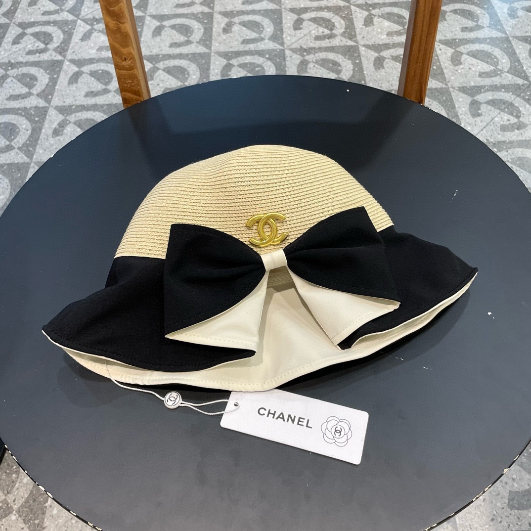 Chanel Chapeaux Chapeau Baquet Chapeau De Paille Femmes Série d’été La plage